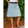 Jupe patineuse, réversible, taille uniquen jupe longue, jupe liberty, jupe portefeuille, jupe bouton
