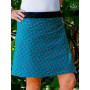 Jupe bleue moyenne motif géométrique