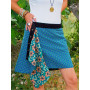 Jupe en coton bleue motif fleuri, jupe reversible, jupe wrap, jupe été, jupe femme, jupe boheme, jupe hippie