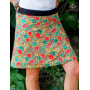 Jupe patineuse motif fleuri taille unique