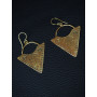 boucles oreilles femme indienne triangle dorée