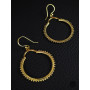 boucles oreilles rondes dorée bohème boho