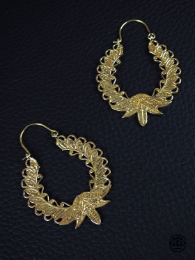 boucles oreilles rondes femme dorées boho bohème