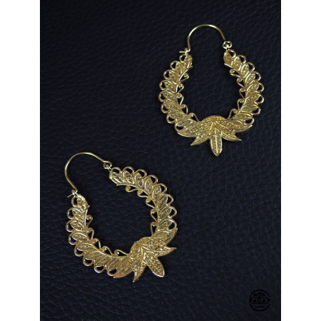 boucles oreilles rondes femme dorées boho bohème