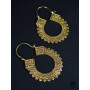 boucles oreilles moyenne dorée ronde boho bohème accessoire