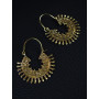 boucles oreilles femme ronde soleil originale dorée
