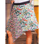 jupe portefeuille réversible imprimée à fleurs taille réglable, jupe ajustable motif floral, jupe coton fleurie liens à nouer