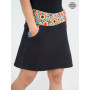 jupe noire a poche taille unique femme