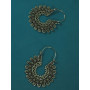 Boucles d'oreilles argentés soleil inspirées inspiration des attrapes-rêves amérindien.