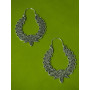 Boucles d'Oreilles Circulaires Argentées Nouvelle Collection