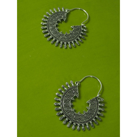 Boucles d'oreilles bijoux argentés en métal