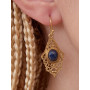 Boucles D'oreilles Arabesques Pierres en Laiton Fait Main pour Femme - C9
