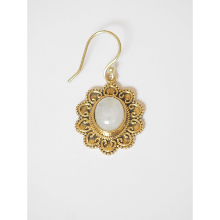 Boucle d'oreille pierre de lune