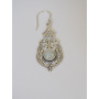 Pendants D'Oreilles Atypiques Dorées et Argentées à Pierres - C2