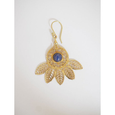 Boucles D'oreilles Indienne Plumes Attrape Rêve pour Femme - C8