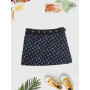jupe fille bleue rayée taille unique, marque francaise fait mains, jupe bébé, jupe ado
