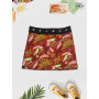 jupe trapèze rouge a fleurs pour fille taille 4 6 8 10 12 14 ans, jupe motif floral pour enfant pas cher