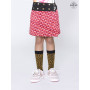 Jupe rouge et rose pour fille de 4 à 14 ans, jupe portefeuille, jupe enfant, jupe réversible, jupe asymetrique