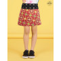 grossiste mini jupe rouge enfant jupe ethnique rouge pour fille, jupe taille unique ajustable
