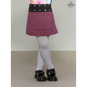 Jupe fille a carreaux riuge et noire, jupe patineuse, jupe short, jupe collant, jupe coton, jupe enfant, jupe bebe