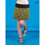 Jupe Enfant petite fille de 4 a 14 ans motif petite fleurs imprimé liberty  sur coton coupe Portefeuille réversible