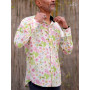 chemise blanche hawaïenne manches longues col milanais noir homme