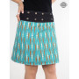 Jupe ethnique boutons-pression hd ceinture large en jean impression numérique digitale haut de gamme motif ethnique