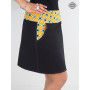 Jupe jaune femme digitale avec poche côté coton noir ou bleu imprimé carreaux qualité supérieure durable dans le temps