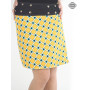 Jupe taille haute digitale carreaux jaune motifs réversible en coton imprimé numerique digitale HD haut de gamme