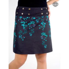 Jupe droite portefeuille avec poche liberty  petite fleurs japonaise de haute qualité qualité premium