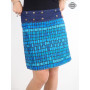 jupe femme reversible carreaux bleue fendue coupe portefeuille collection impression numerique avec poche