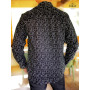 chemise fantaisie épaisse noire cintrée