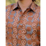 chemise marron marque française homme
