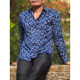 chemise originale homme bleue imprimé triangles