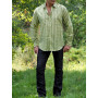 chemise cintrée verte imprimé fantaisie vert pomme