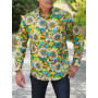 chemise fit multicolore imprimé floral homme