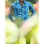 chemise col anglais bouton pression homme