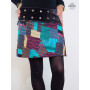 jupe courte fendue de qualité 100% avec une sacoche assortie femme motif patchwork