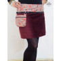 jupe wrap courte rouge velours côtelée femme avec ceinture zip bouton pression femme