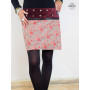 mini jupe droite rose en coton imprimé ethnique ceinture détachable assortie sacoche femme