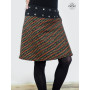jupe imprimé réversible 2 en 1 ceinture bouton pression marque française femme
