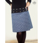 jupe portefeuille trapèze bleue velours femme