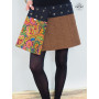 jupe marron courte réversible velours coton femme