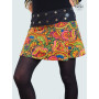 jupe trapèze ethnique multicolore africain tzigane tribal originale