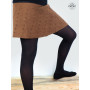 mini jupe marron velours troué bouton pression femme