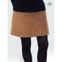 jupe portefeuille marron velours femme