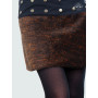 Jupe mini marron côtelée multi-taille qualité femme