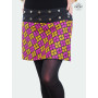 jupe noire courte originale bouton pression femme