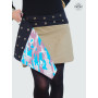 mini jupe velours réversible portefeuille taille réglable femme