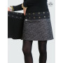 jupe noire doublure coupe évasée  marque française